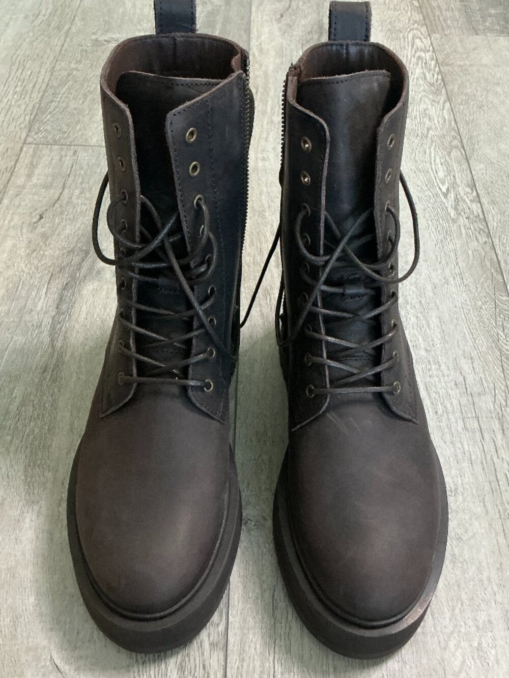Thursday Boot Co Quest Combat Boots Dark Chocolate Leather Women’s 9